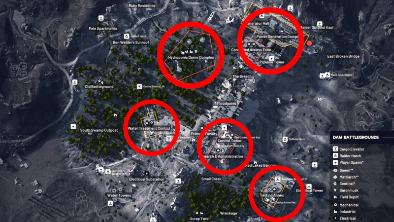 Arc Raider Dam Battlegrounds Loot Zones