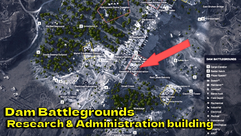Arc Raiders Medical Merchandise Dam Battlegrounds Research & Administration building Location